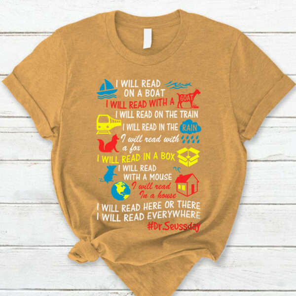 Personalized I Will Read On A Boat I Will Read With A Goat - Custom Shirt For Bookwarm Book Lover - Image 4