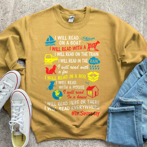 Personalized I Will Read On A Boat I Will Read With A Goat - Custom Shirt For Bookwarm Book Lover - Image 6