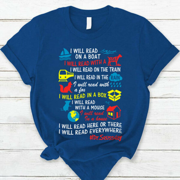 Personalized I Will Read On A Boat I Will Read With A Goat - Custom Shirt For Bookwarm Book Lover - Image 5