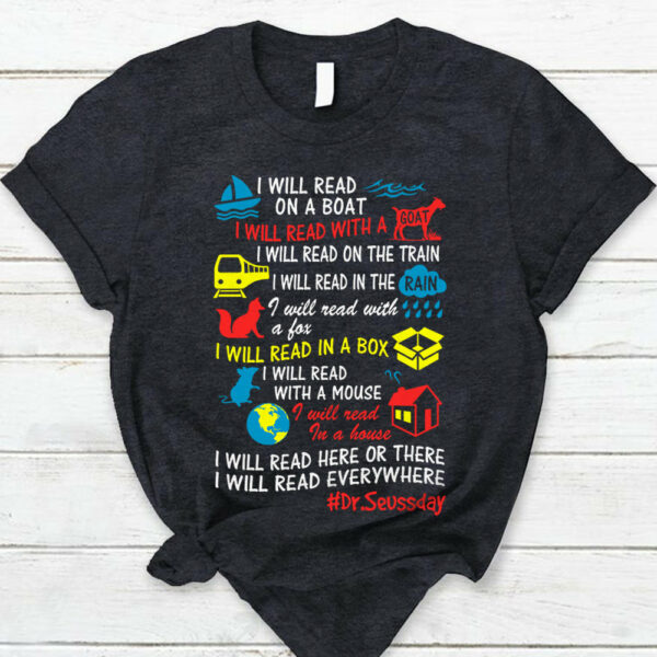 Personalized I Will Read On A Boat I Will Read With A Goat - Custom Shirt For Bookwarm Book Lover - Image 2