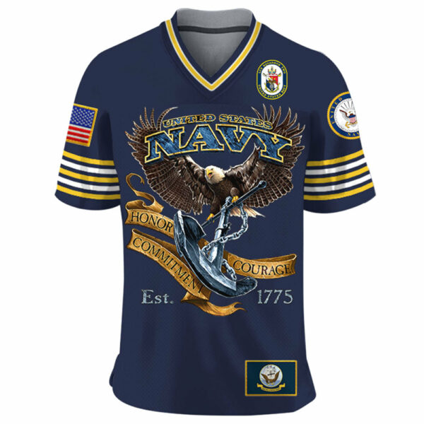 Personalized Jersey Shirt Military Football Jersey Shirt Gift For Soldier Veteran K1702 - Image 5