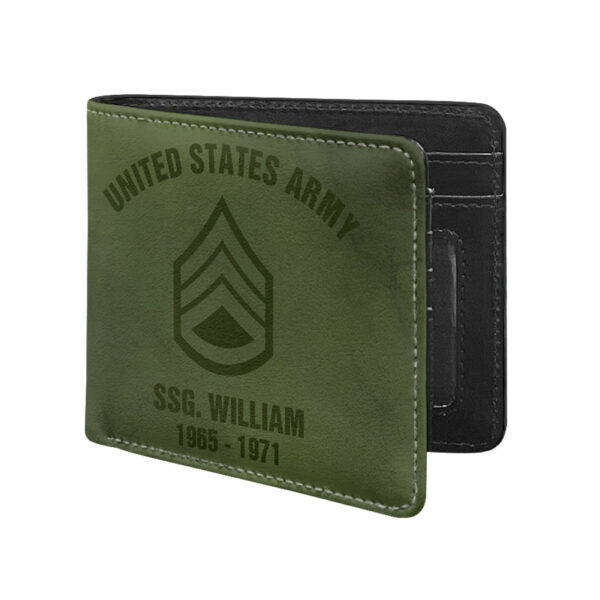 Personalized Leather Wallet Custom All Branch Military Gift For Father's Day K1702 - Image 3