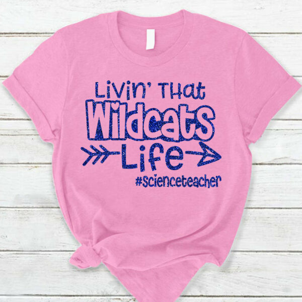Personalized Livin' That School Mascot Life Custom School Spirit T-Shirt Teacher T-Shirt - Image 9