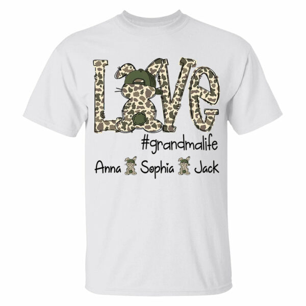 Personalized Love Easter Bunny Grandma, Gift For Easter Day Shirt T1807 - Image 2