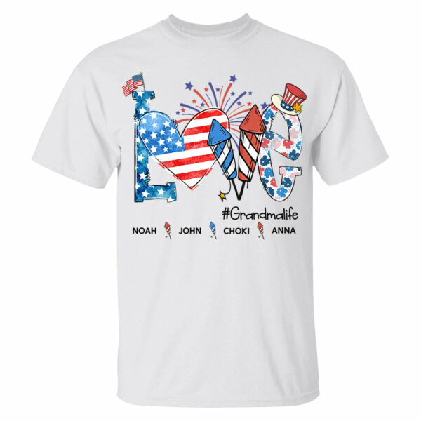 Personalized Love Grandma Life Shirt, 4th of July Shirt, American Grandma Shirt - Image 10