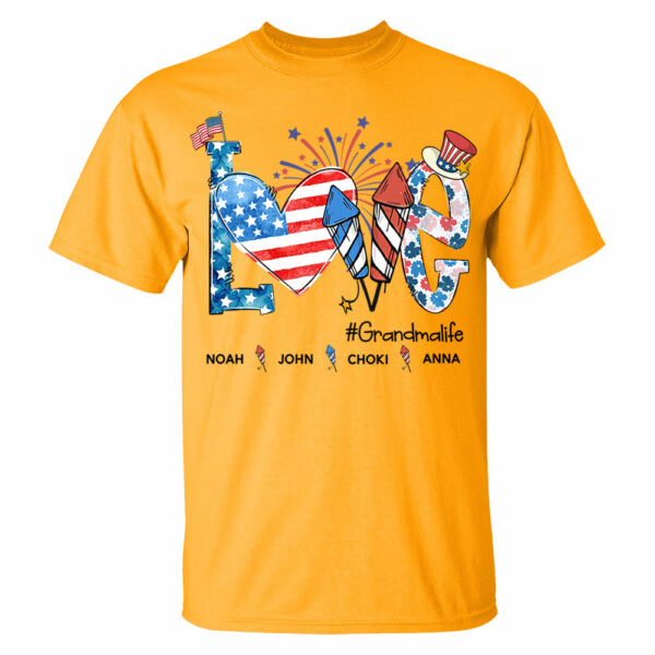 Personalized Love Grandma Life Shirt, 4th of July Shirt, American Grandma Shirt - Image 9