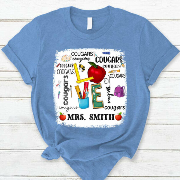 Personalized Love School Mascot T- Shirt - Image 2