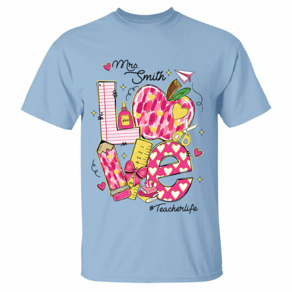 Personalized Love Teacherlife Shirt - Custom Shirt For Teacher NA04 - Image 5