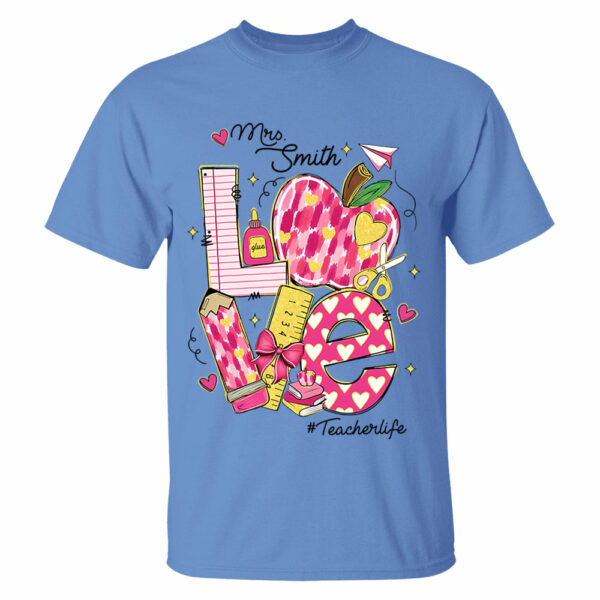 Personalized Love Teacherlife Shirt - Custom Shirt For Teacher NA04 - Image 6