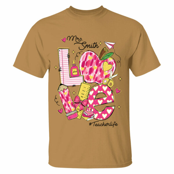 Personalized Love Teacherlife Shirt - Custom Shirt For Teacher NA04 - Image 13