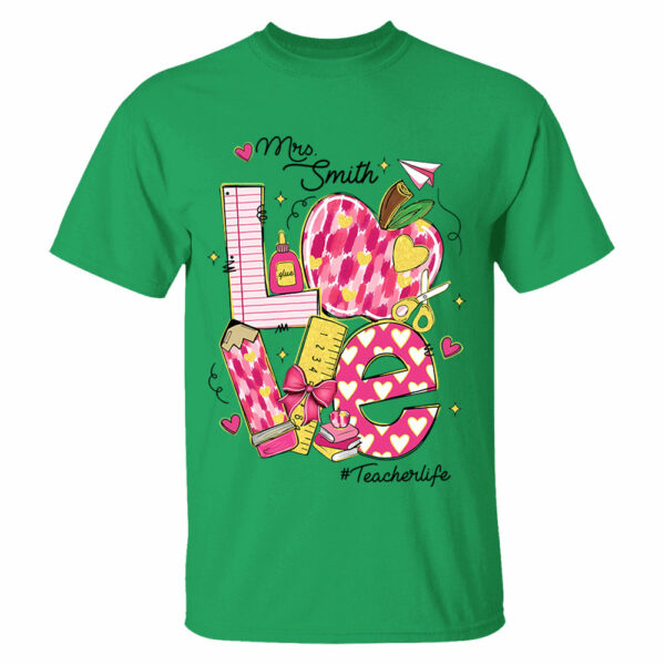 Personalized Love Teacherlife Shirt - Custom Shirt For Teacher NA04 - Image 8
