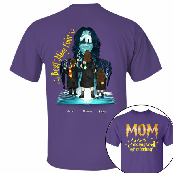 Personalized Magical Mom Manager of Mischief Wizard Mom Shirt - Image 10