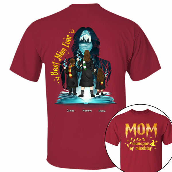 Personalized Magical Mom Manager of Mischief Wizard Mom Shirt - Image 8