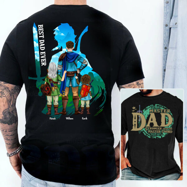 Personalized Master Dad The Legend Of Dad Zelda Dad Shirt - Fatherther's Day & Birthday Gift For Dad Tu24 - Image 3