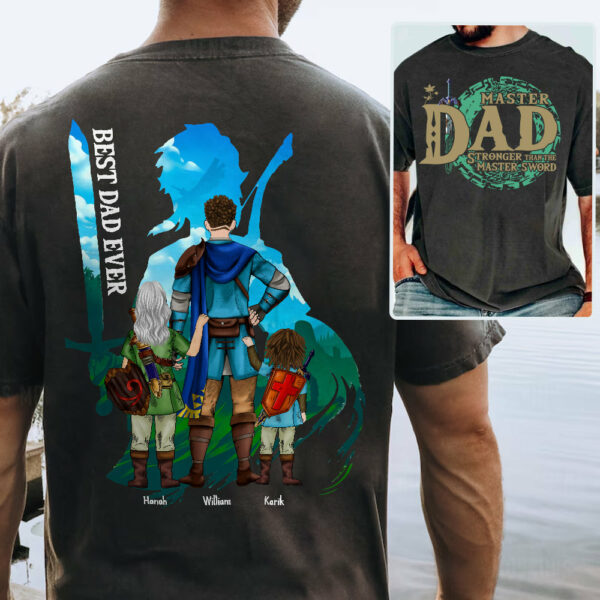 Personalized Master Dad The Legend Of Dad Zelda Dad Shirt - Fatherther's Day & Birthday Gift For Dad Tu24 - Image 2