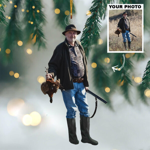 Personalized Master Hunter Photo Ornament - Personalized Photo Bird Hunting - Customized Your Photo Ornament - Christmas Gift For Hunting Lovers, Bird Hunters - Image 3