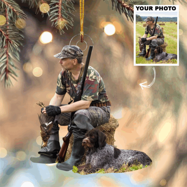 Personalized Master Hunter Photo Ornament - Personalized Photo Bird Hunting - Customized Your Photo Ornament - Christmas Gift For Hunting Lovers, Bird Hunters - Image 2