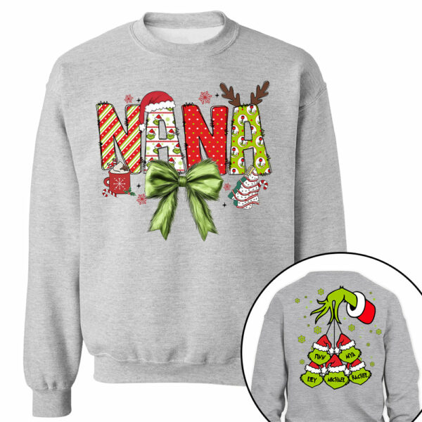 Personalized Mimi Christmas Sweatshirt, Christmas Gigi Grandma Gift Sweatshirt, Nana Mimi Christmas Shirt - Image 7
