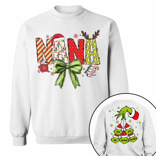 Personalized Mimi Christmas Sweatshirt, Christmas Gigi Grandma Gift Sweatshirt, Nana Mimi Christmas Shirt - Image 6