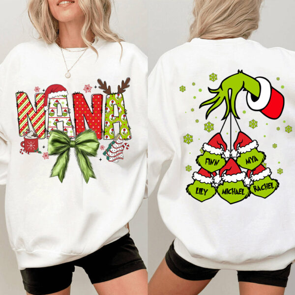 Personalized Mimi Christmas Sweatshirt, Christmas Gigi Grandma Gift Sweatshirt, Nana Mimi Christmas Shirt