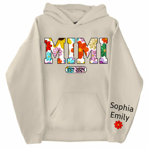 Personalized Mimi Est Spring Floral And Grandkid Shirt - Image 7