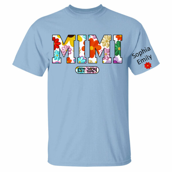 Personalized Mimi Est Spring Floral And Grandkid Shirt - Image 13