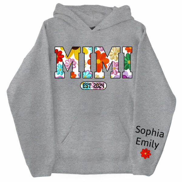 Personalized Mimi Est Spring Floral And Grandkid Shirt - Image 8