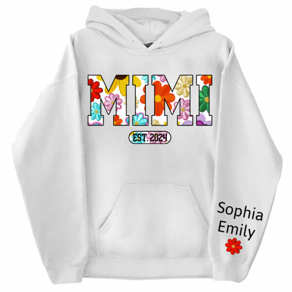 Personalized Mimi Est Spring Floral And Grandkid Shirt - Image 6