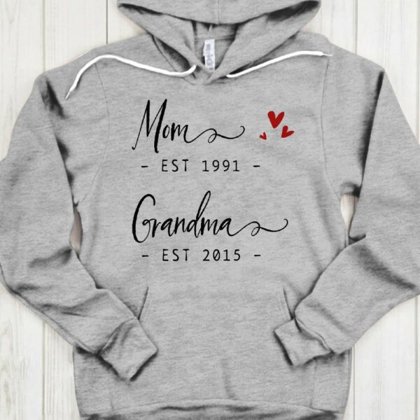 Personalized Mom Est Grandma Est Shirt Shirt Proud Grandma Shirt Gift For Mom Grandma - Image 8