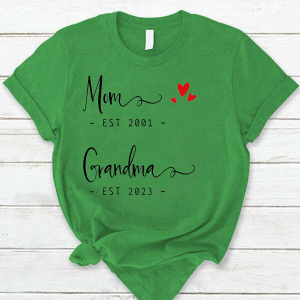 Personalized Mom Est Grandma Est Shirt Shirt Proud Grandma Shirt Gift For Mom Grandma - Image 4