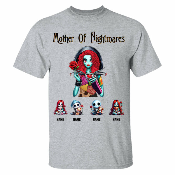 Personalized Mother Of Nightmares Shirt, Halloween Mom Shirt, Custom Halloween Shirt For Mom Grandma - Image 6