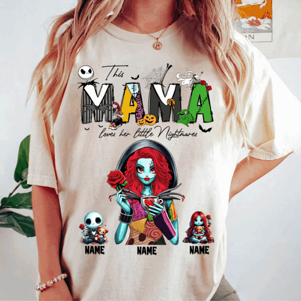 Personalized Mother Of Nightmares Shirt, Halloween Mom Shirt, Custom Halloween Shirt For Mom Grandma NA04