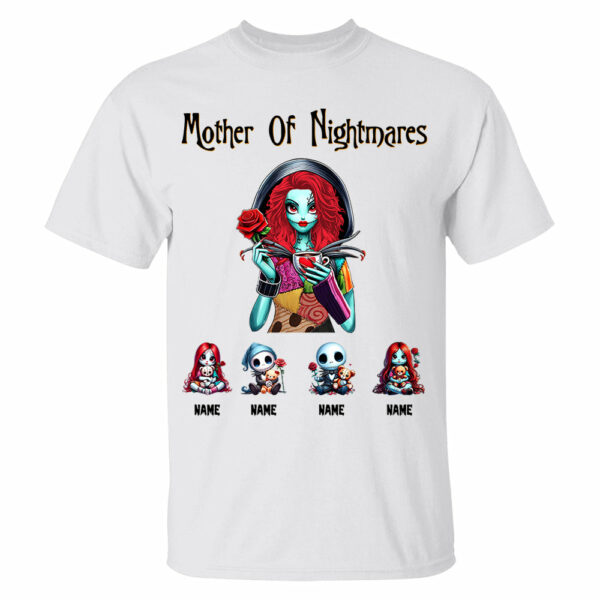 Personalized Mother Of Nightmares Shirt, Halloween Mom Shirt, Custom Halloween Shirt For Mom Grandma - Image 2