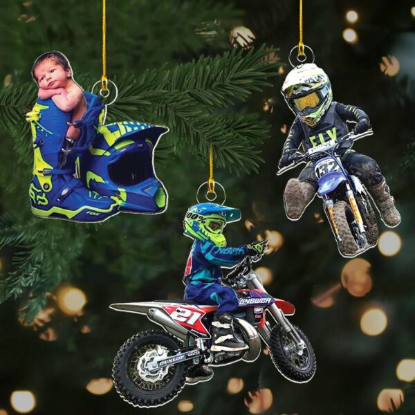 Personalized Motocross Ornament, Motorcycle Ornament, Dirt Bike Christmas Ornaments Gift For Motocross Lover, Rider Gifts H2511 - Image 2
