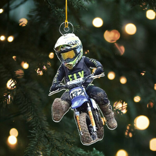 Personalized Motocross Ornament, Motorcycle Ornament, Dirt Bike Christmas Ornaments Gift For Motocross Lover, Rider Gifts H2511 - Image 3
