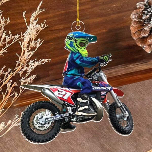 Personalized Motocross Ornament, Motorcycle Ornament, Dirt Bike Christmas Ornaments Gift For Motocross Lover, Rider Gifts H2511 - Image 4
