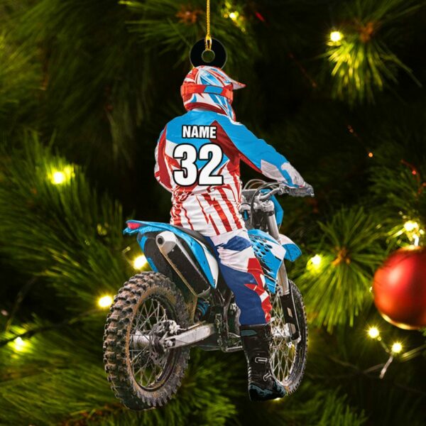 Personalized Motocross Racer Ornament Gift For Motocross Lovers Christmas Ornament H2511 - Image 5