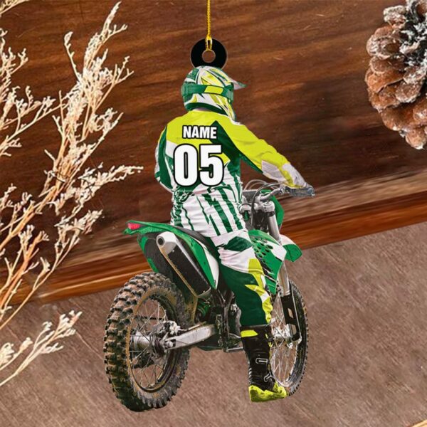 Personalized Motocross Racer Ornament Gift For Motocross Lovers Christmas Ornament H2511 - Image 7