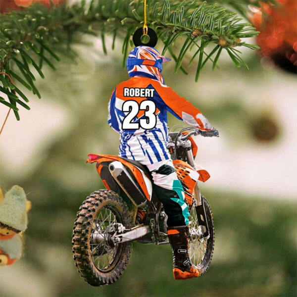 Personalized Motocross Racer Ornament Gift For Motocross Lovers Christmas Ornament H2511 - Image 9
