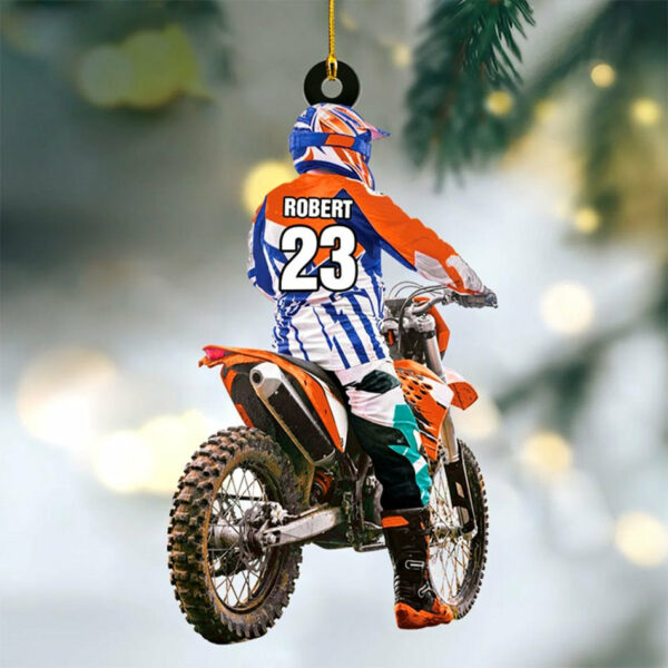 Personalized Motocross Racer Ornament Gift For Motocross Lovers Christmas Ornament H2511 - Image 8