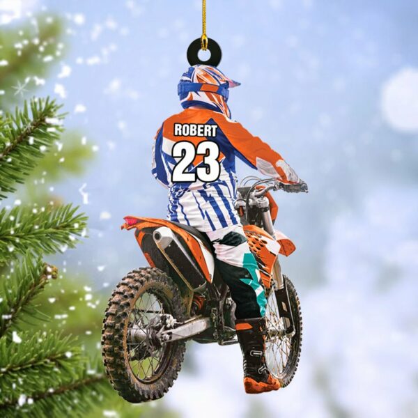 Personalized Motocross Racer Ornament Gift For Motocross Lovers Christmas Ornament H2511 - Image 3