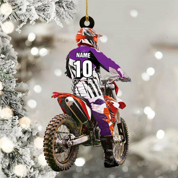 Personalized Motocross Racer Ornament Gift For Motocross Lovers Christmas Ornament H2511 - Image 11