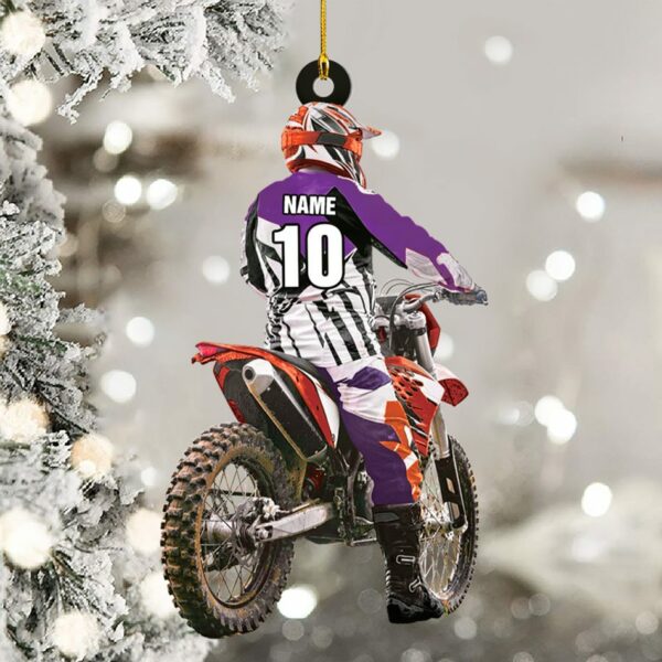 Personalized Motocross Racer Ornament Gift For Motocross Lovers Christmas Ornament H2511 - Image 4