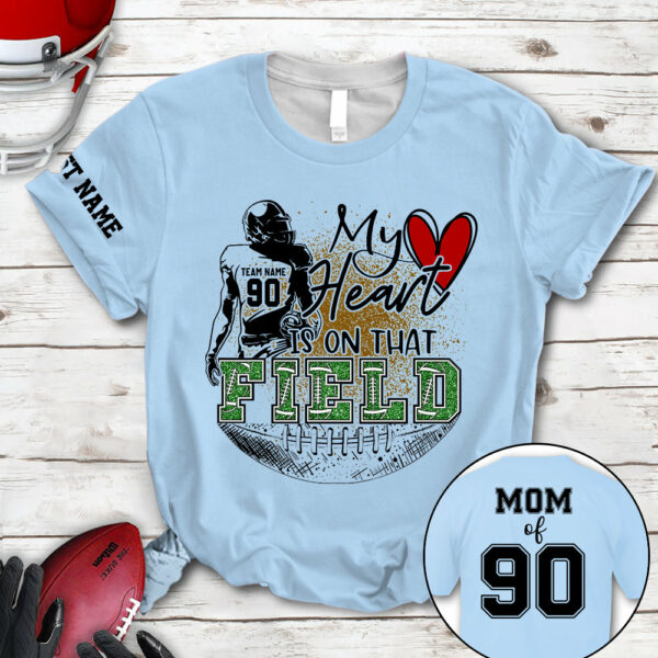 Personalized My Heart Is On That Field Football All Over Print Shirt K1702 - Image 7