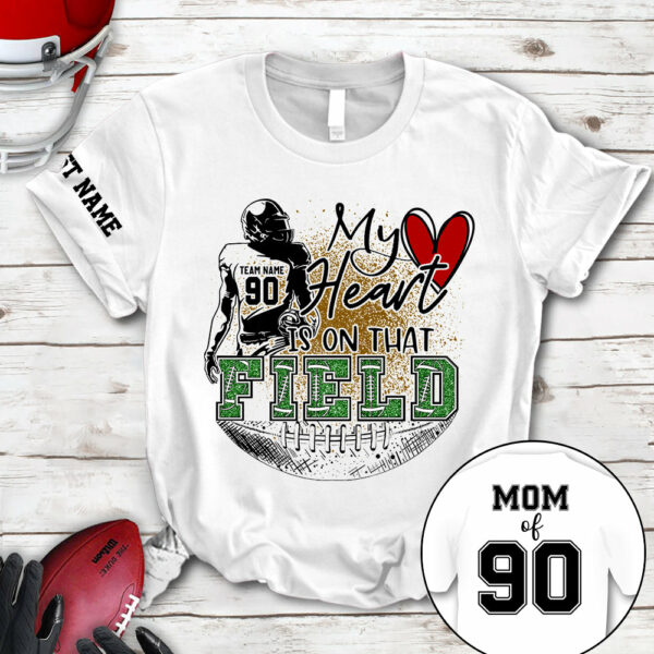 Personalized My Heart Is On That Field Football All Over Print Shirt K1702 - Image 5