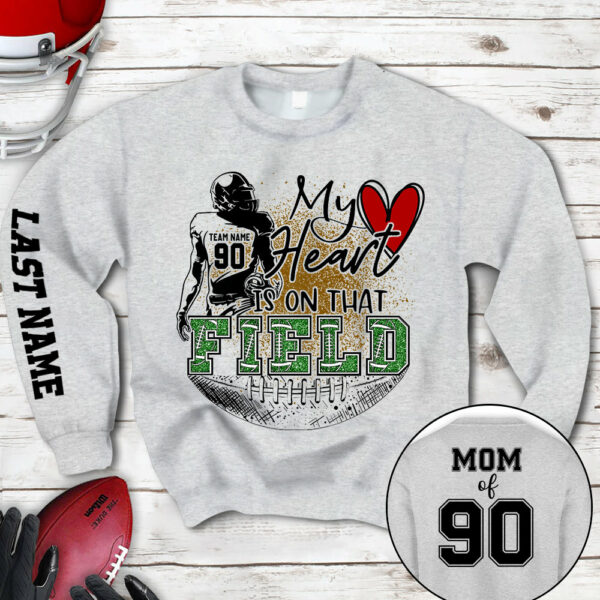 Personalized My Heart Is On That Field Football All Over Print Shirt K1702 - Image 10
