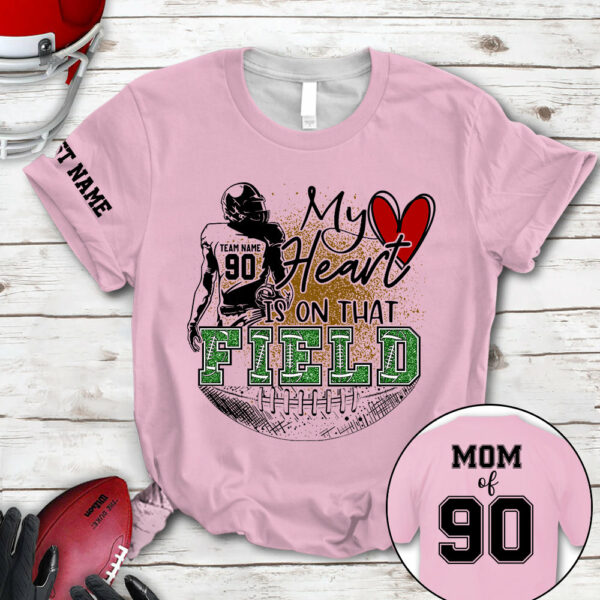 Personalized My Heart Is On That Field Football All Over Print Shirt K1702 - Image 8