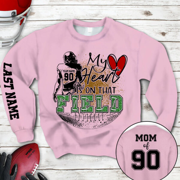Personalized My Heart Is On That Field Football All Over Print Shirt K1702 - Image 12