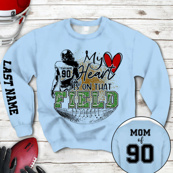 Personalized My Heart Is On That Field Football All Over Print Shirt K1702 - Image 11