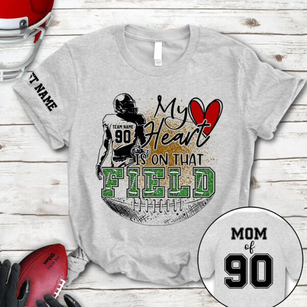 Personalized My Heart Is On That Field Football All Over Print Shirt K1702 - Image 6